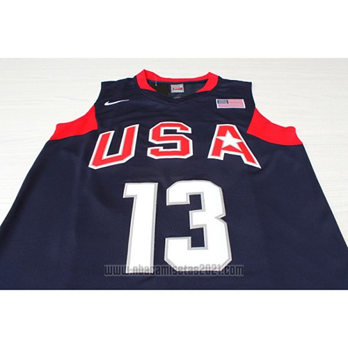 Camiseta USA 2008 Paul #13 Azul